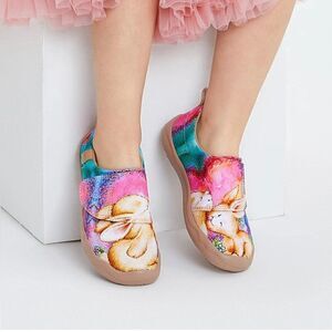 UIN Kid's Casual Slip-on Canvas Girls Shoes Sneakers Travel Shoes (Warm Cuddle)